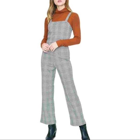 SANCTUARY PLAID OVERALL JUMPSUIT NWOT - Picture 1 of 7